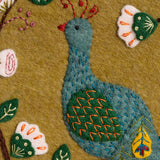 Flamboyant Peacock Appliqué Hoop Craft Kit: English