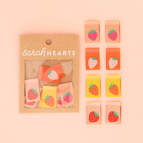 Strawberry Multipack Woven Labels (Sarah Hearts)