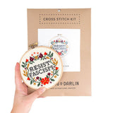 Resist Fascism Cross Stitch Kit (Junebug and Darlin)