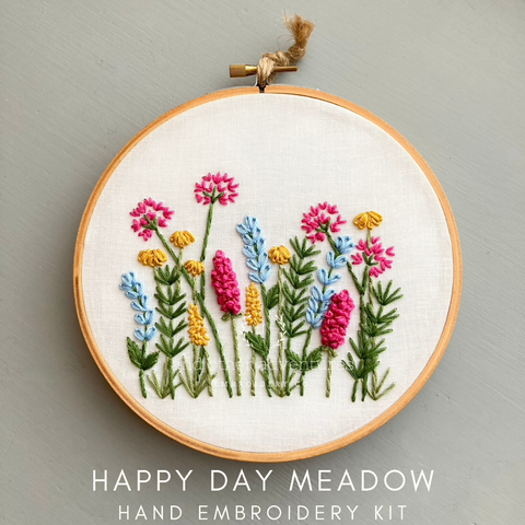 Beginner Embroidery Kit - Meadow in Happy Day