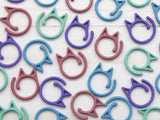 Colorful Cat Split Ring Stitch Markers