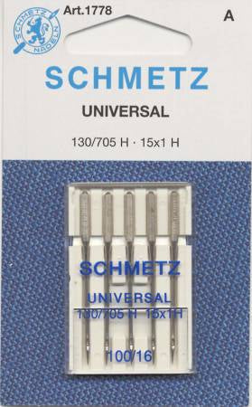 Schmetz 1778 Universal Machine Needles 5-Pack Size 100/16