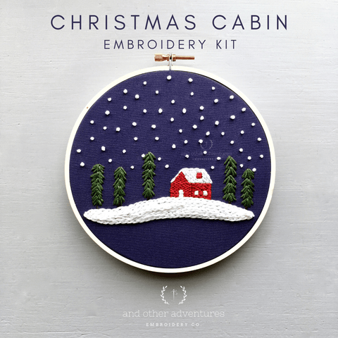 Christmas Cabin Embroidery Kit (And Other Adventures Embroidery Co.)