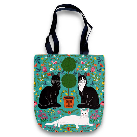 Tote Bag: Cats With Topiary