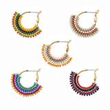Beaded Skirt Hoop Earrings (Altiplano)