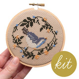 Spring Bird Cross Stitch Kit (Junebug and Darlin)