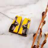 Black + White Rabbit Earrings (No Man's Land)