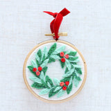 Christmas Wreath Ornament Needle Felting Kit (Grey Fox Felting)