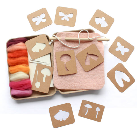 Moth and Mushroom Banner Felting Kit (Sheep Creek Studio)