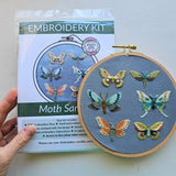 Moth Sampler Embroidery Kit (Jessica Long Embroidery)