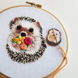Hedgehog Needle Minder (Jessica Long Embroidery)