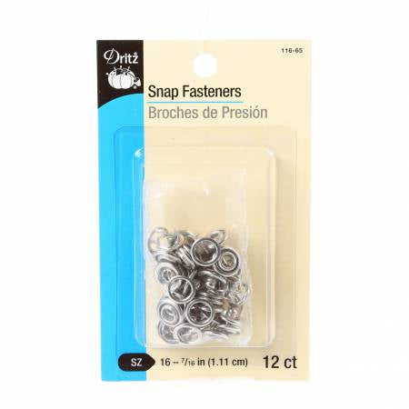 Snap Fastener Nickel 12 ct