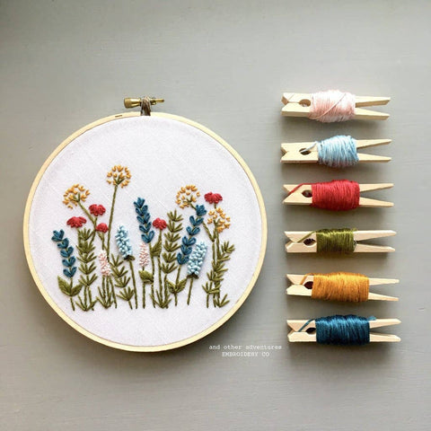 Bright Summer Meadow Embroidery Kit