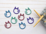 Colorful Cat Split Ring Stitch Markers