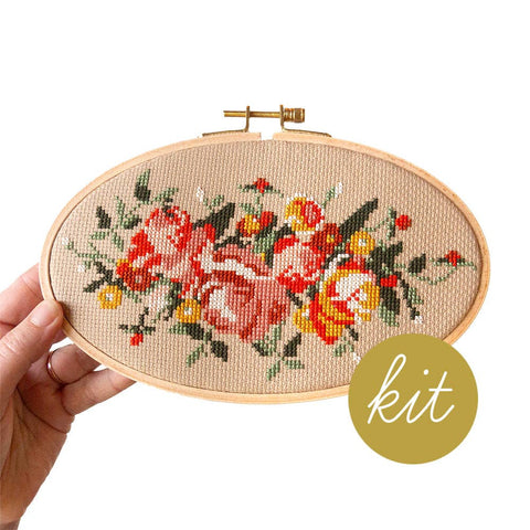 Junebug and Darlin Rosy Chaos Cross Stitch Kit