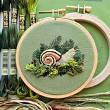 Forest Snail Embroidery Kit (Jessica Long Embroidery)
