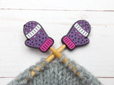 Fox & Pine Stitch Stoppers — Purple Mittens