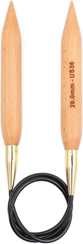 Knitters Pride Jumbo Birch 32" Circular Knitting Needles Size 36
