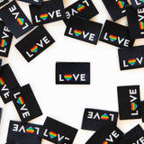 Sarah Hearts Love Pride Heart Woven Labels