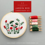 Jardín in Red Embroidery Kit (And Other Adventures Embroidery Co.)