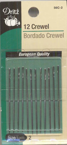 Crewel Needles Sz. 2 12 ct. (Dritz)