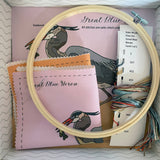Great Blue Heron Embroidery and Beadwork Kit (Kate Wyatt Fine Art)