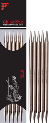 ChiaoGoo 6" Stainless Steel Double Point Knitting Needles