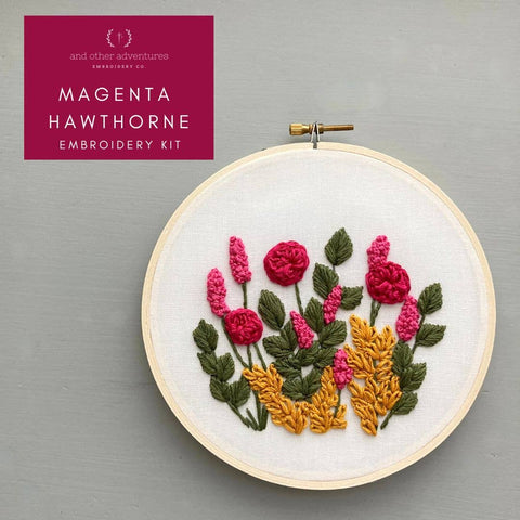 Hawthorne Magenta Embroidery Kit