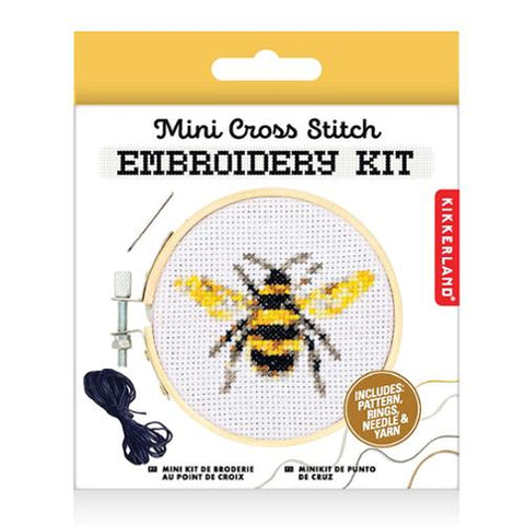 Bee Mini Cross Stitch Kit (Kikkerland)