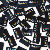Sarah Hearts Love Pride Heart Woven Labels