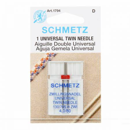 Schmetz 1794 Universal Twin Machine Needle Size 4.0/80