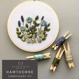 Hawthorne Embroidery Kit in Winter Frost