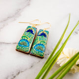 Art Nouveau Abstract Flower Earrings
