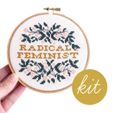 Radical Feminist Cross Stitch Kit (Junebug and Darlin)