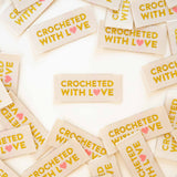 Sarah Hearts Crocheted with Love Woven Labels