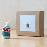 Sweater Bear Needle Felting Kit (Grey Fox Felting)