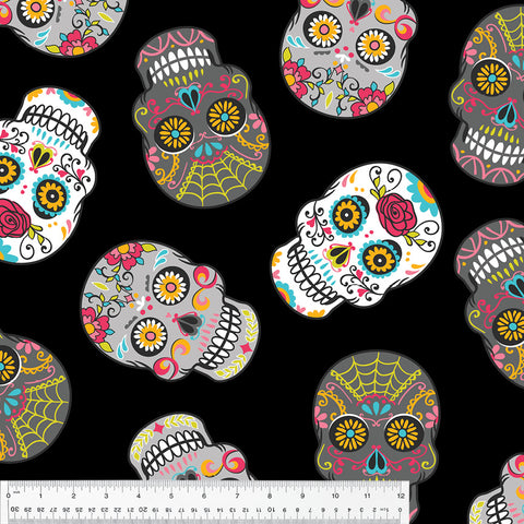 Sugarskulls Black Winter Fleece