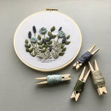 Hawthorne Embroidery Kit in Winter Frost