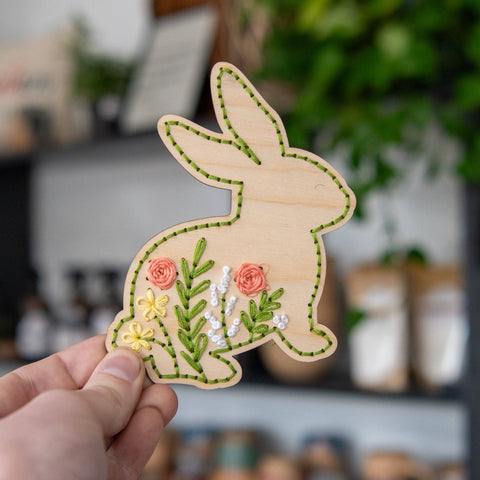 Spring Bunny Embroidery Kit (Still Magnolia)