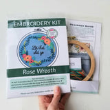Rose Wreath Embroidery Kit (Jessica Long Embroidery)
