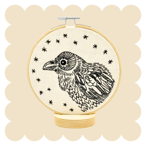 Raven Nevermore Embroidery Kit (Hook, Line & Tinker)