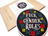 Fuck Gender Roles Cross Stitch Kit (Junebug and Darlin)