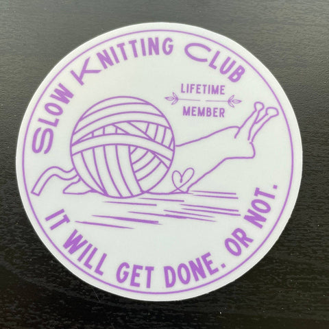 Slow Knitting Club Sticker (Comma Craft Co.)