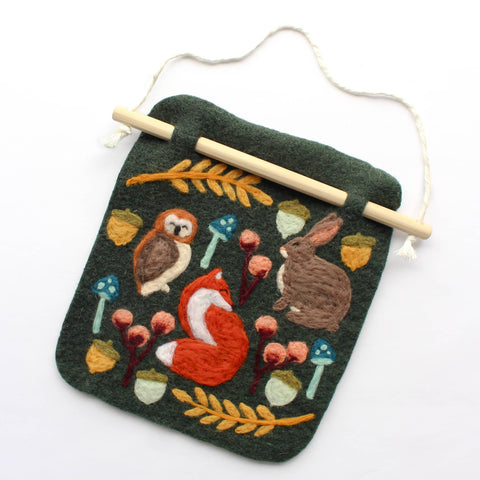 Woodland Banner Felting Kit (Sheep Creek Studio)
