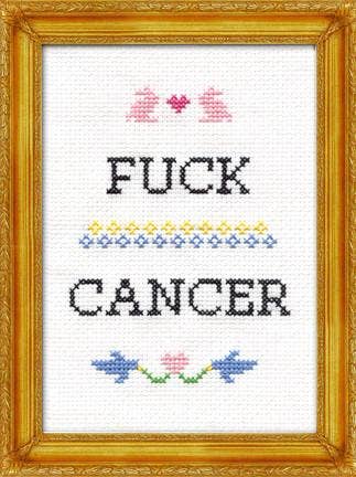 F*ck Cancer Cross Stitch Kit (Subversive Cross Stitch)