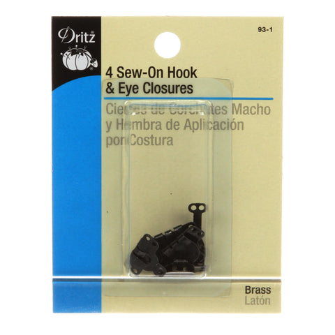 Hooks and Eyes — Sew-on for Pants/Skirts (Dritz)