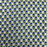 Blue Floral Spot Indian Block Print Cotton