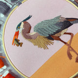 Great Blue Heron Embroidery and Beadwork Kit (Kate Wyatt Fine Art)