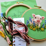 Posing Piglet Embroidery Kit (Jessica Long Embroidery)