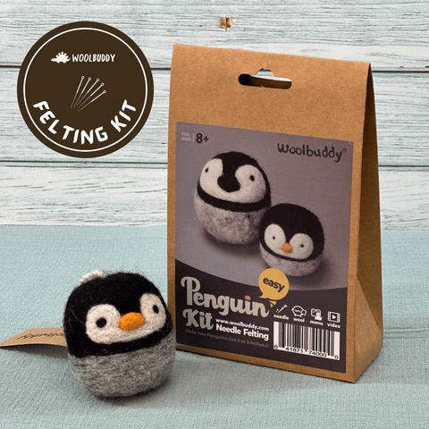 Woolbuddy Penguin Needle Felting Kit